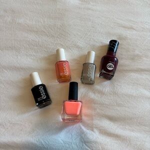 Essie Nail Polish Set - Black, Orange, Gray, Pink